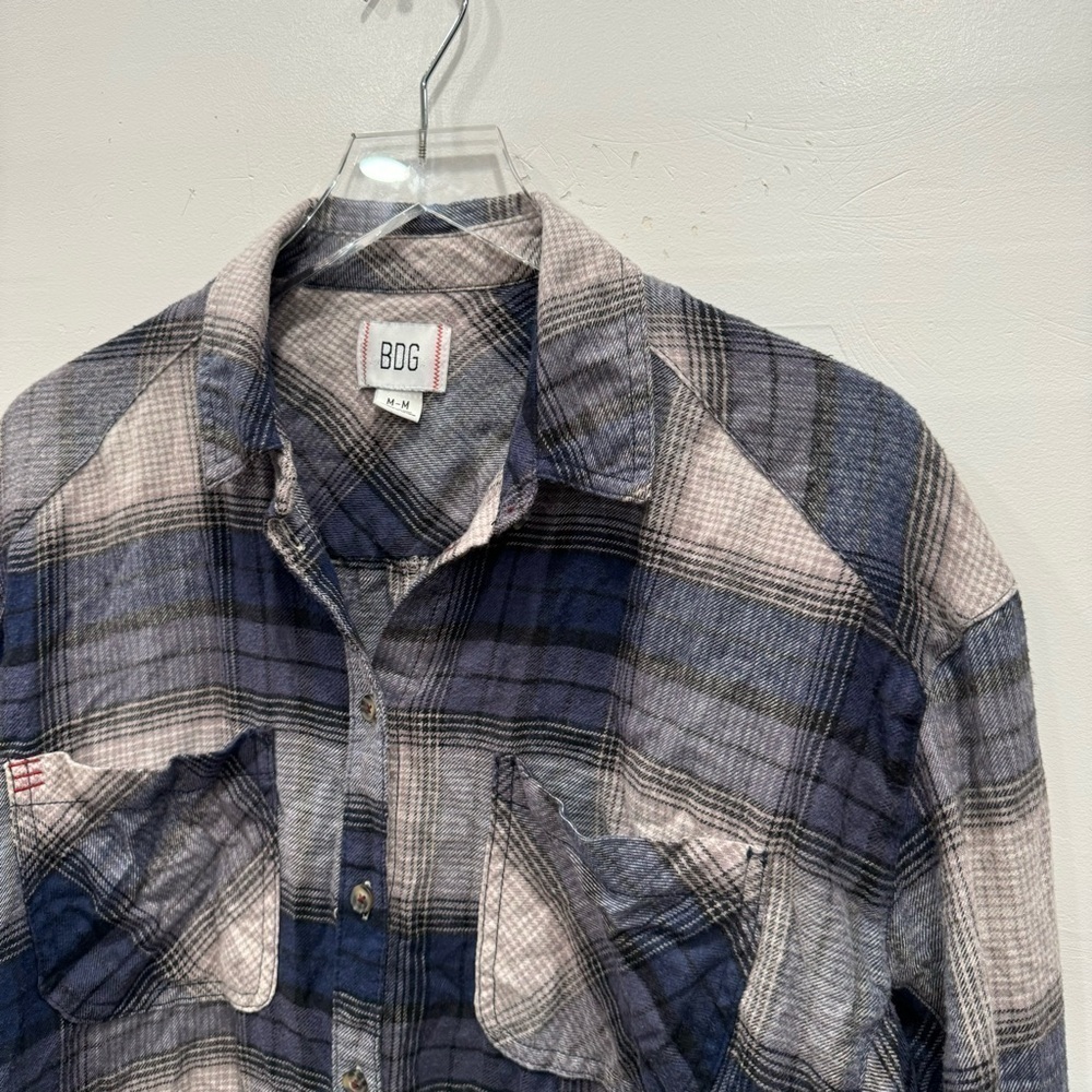 BDG Urban Outfitters Karl Slouchy Flannel Button Down Shirt Medium - Picture 4 of 10